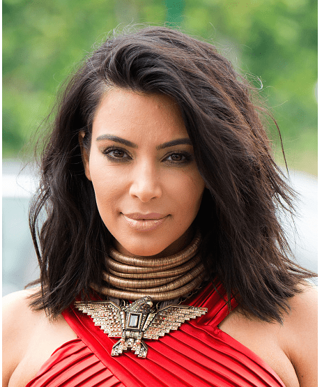 Kim Kardashian shag saç stili