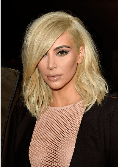 Kim Kardashian sarı saç rengi