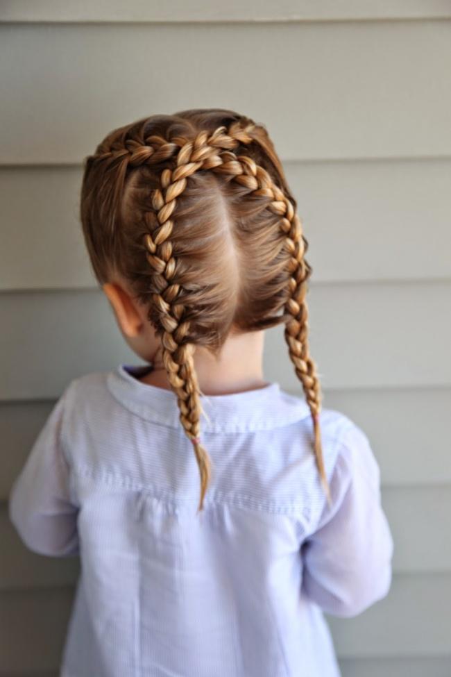 küçük kız çocukları için basit saç modeli