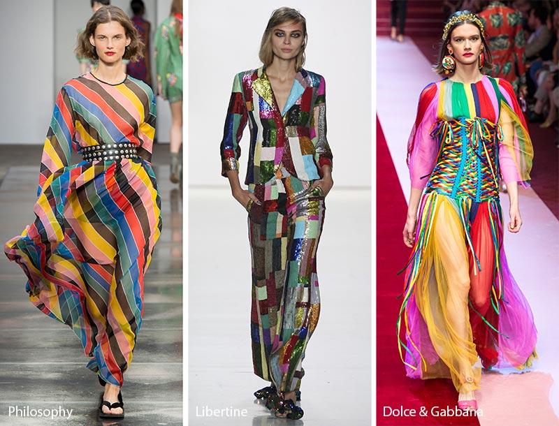 Renkli elbise tasarımları 2018