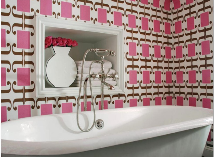 Banyo için duvar kağıdı modelleri Kombin Kadın